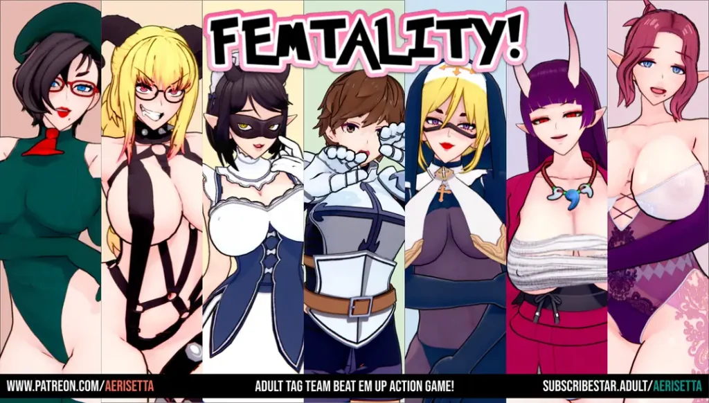 Portada con los personajes de Femtality