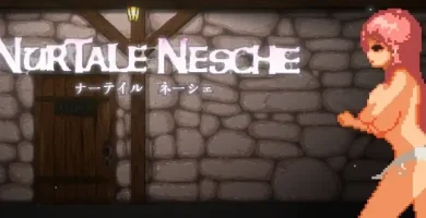 Portada de NurTale Nesche, juego de sigilo en 2D con arte pixelado y protagonista femenina atrapada en un calabozo