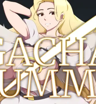 Portada de Gacha Cummy, juego h RPG gacha animado en 2D con heroínas de fantasía y combates por turnos