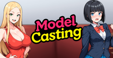 Portada de Model Casting, novela visual 2D en español con gestión de modelos