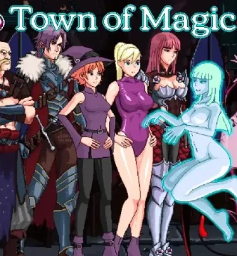 portada y cover del juego hentai town of magic