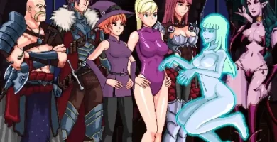 portada y cover del juego hentai town of magic