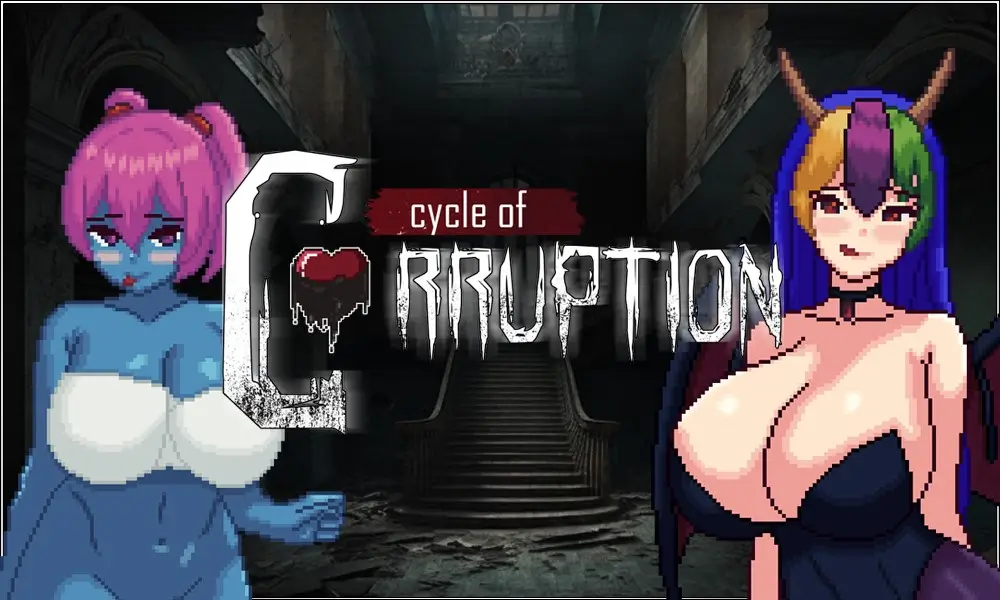 Imagen de portada del juego Cycle of Corruption, aventura 2D con horror, fantasía y chicas monstruo, disponible en español para Android.
