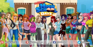 Imagen de portada del juego The High School Days, novela visual 2D en español para PC y Android