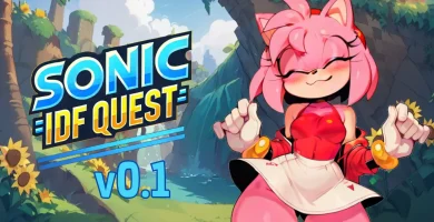 Captura de portada de Sonic IDS Quest, fangame 2D con elementos RPG y sandbox para Android y PC en Español
