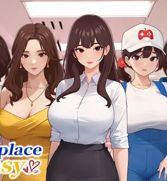 Chicas posando para la portada de Workplace Fantasy
