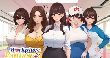 Chicas posando para la portada de Workplace Fantasy