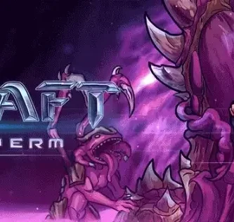Portada de SlutCraft Heat of the Sperm, novela visual 2D en español tipo parodia de starcraft