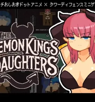 portada del juego h The Demon King's Daughters en 2D con estilo pixelart y temática de fantasía oscura
