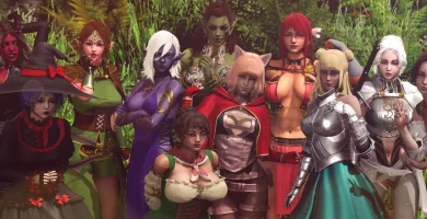 Imagen de portada del juego hentai Sinner’s Horizon, una novela visual 3D de fantasía y múltiples finales