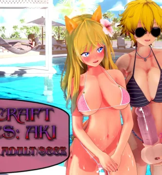 Imagen de portada juego hentai Holdcraft Chronicles: Aki para Android emulado, animación 2D/3D, estilo furry y trama NTR