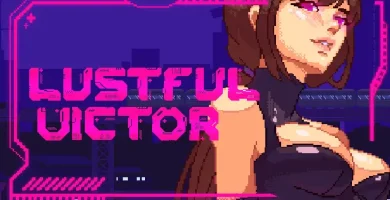 Lustful Victor, juego h pixelart 2D con desplazamiento lateral, voces y ambientación scifi protagonizado por Noëlle en la ciudad de Petaputua.