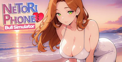 Portada de NeToRi Phone: Bull Simulator, juego h en 2D para Android APK con estilo simulador NTR.
