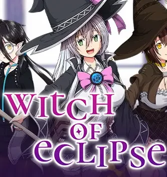 portada del juego h Witch of Eclipse, en 2D con magia, combate por turnos y varios finales