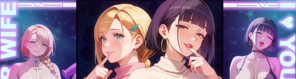 Portada de I Love Your Wife, historia de pareja y deseo en visual novel animada para PC y Android