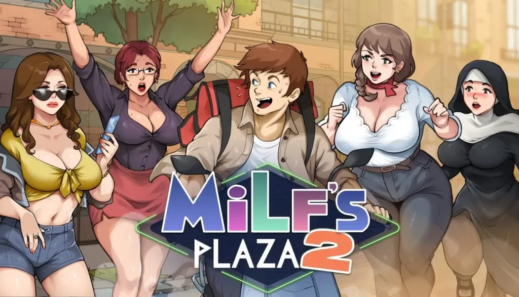 Portada del juego Milf's Plaza 2 para android apk, aventura 2D en español y sandbox