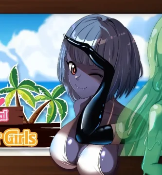 Portada del juego Tropical Monster Girls, sandbox 3D para adultos con chicas monstruo, futa